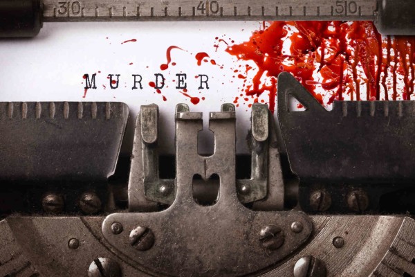 Murder mystery letter on typewriter